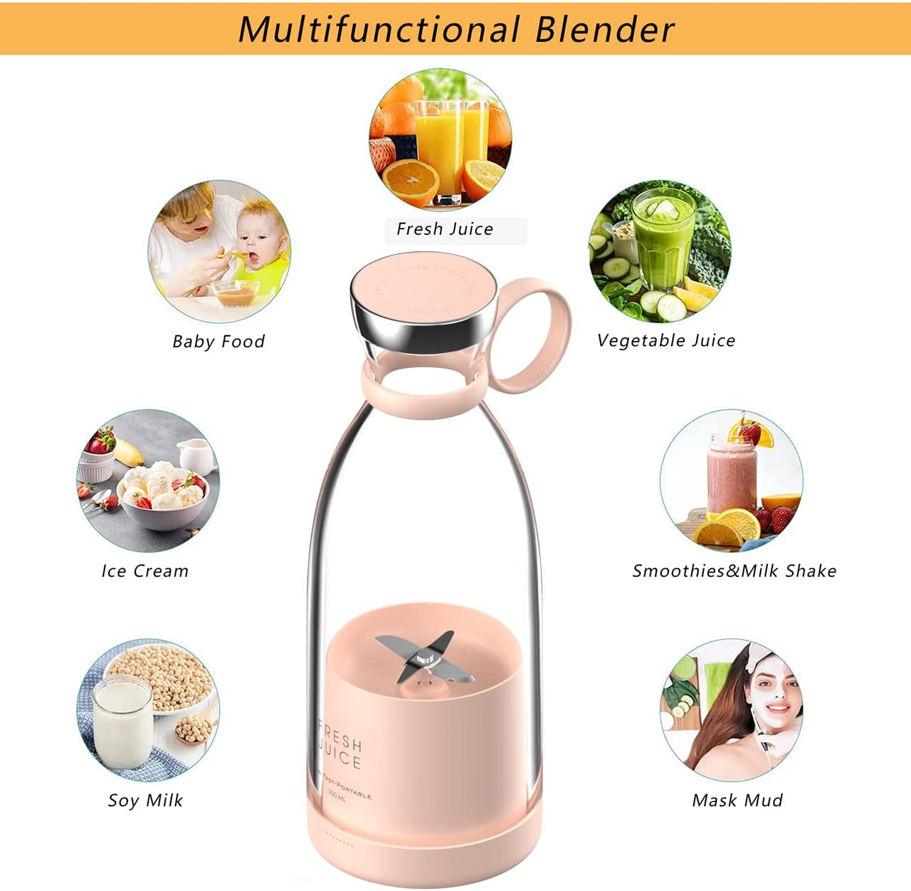 Fresh Juice Blender Bottle - TwoJuiced